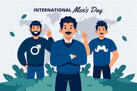 Free Vector | Flat international men's day background