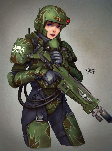 ArtStation - Kasrkin, Alexey Kropachev | Warhammer, Concept art characters female, Warhammer 40k