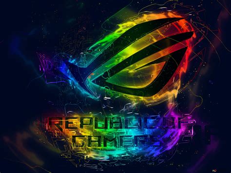 Asus ROG [Republic of Gamers] - ROG Abstract Neon Rainbow LOGO ดาวน์ ...