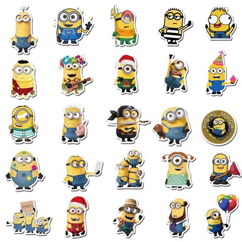 50pcs Minions Sticker Pack for Laptop Water Bottles | Etsy