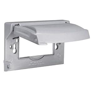 Bell MX1250S Weatherproof Single Outlet Cover Outdoor Receptacle Protector, Grey, Horizontal ...