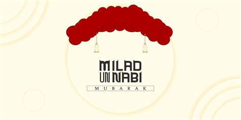 Premium Vector | Happy milad un nabi cream colour background poster design