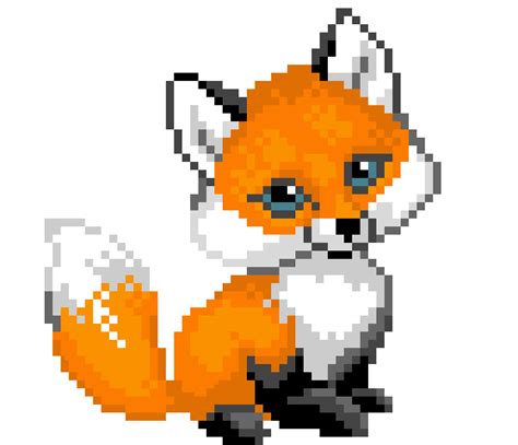 Cute fox pixel art