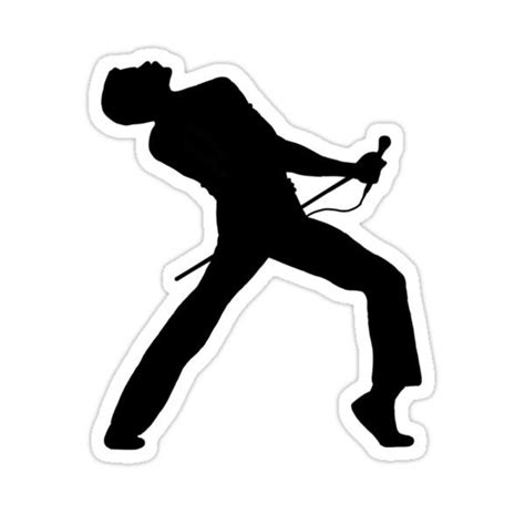 Freddie Mercury Silhouette Sticker by I-dont-know--- in 2021 | Queen ...