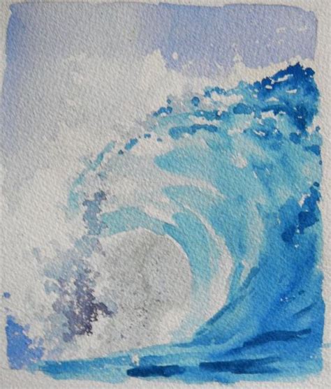 Ocean Wave Watercolor Painting - craibas.al.gov.br