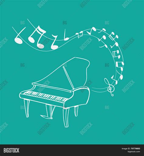 Piano Melody Vector & Photo (Free Trial) | Bigstock