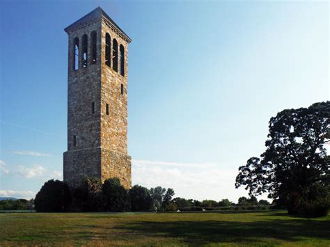 Carillon Pond Park and the Singing Tower in Luray, Virginia