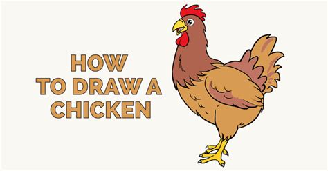 How to Draw a Chicken - Really Easy Drawing Tutorial | Drawing ...