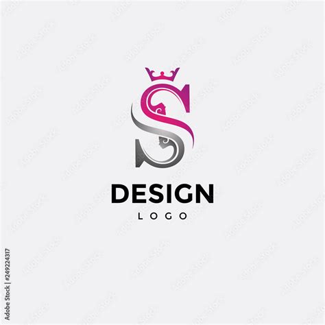 Vector logo design, beauty and initials s Stock Vector | Adobe Stock