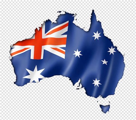 Premium PSD | Australian flag map