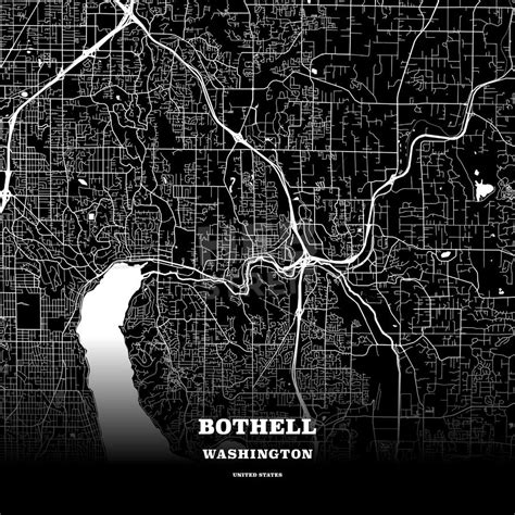 Bothell, Washington, USA map | Map poster, Poster template, Usa map