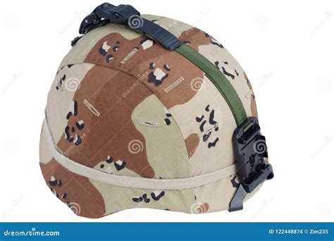 Us Army Kevlar Helmet with a Desert Camouflage Cover and Night Vision ...