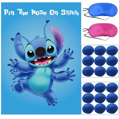 Buy Lilo and Stitch Birthday Party Supplies, Pin the Mouth on Stitch, Lilo and Stitch Birthday ...