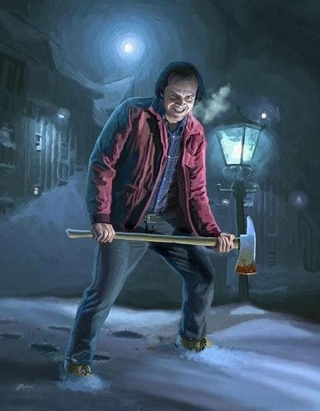 Chilling illustration of Jack Torrance from The Shining : r/movies