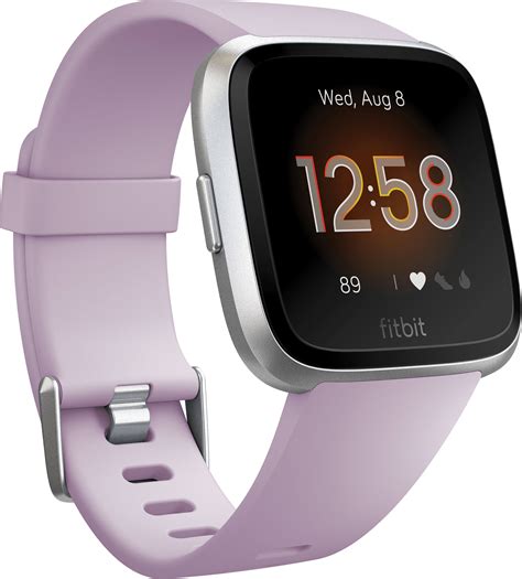 Fitbit Versa Lite Smartwatch with Small & Large Band - Lilac/Silver Aluminum - WGL-1-s