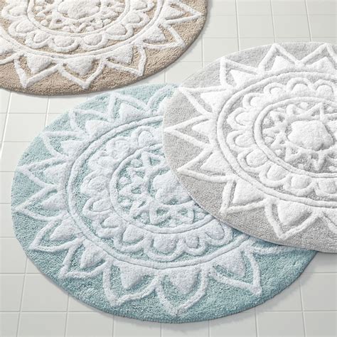 Pandora Round Cotton Bath Rug | Round bathroom rugs, Cotton bath rug ...