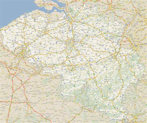 Large detailed road map of Belgium with all cities | Belgium | Europe ...