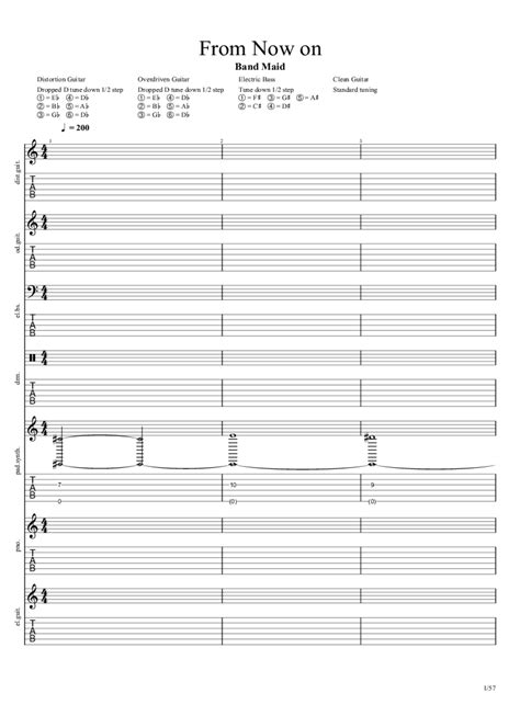 from now on Drum Tab & Chords - BAND MAID | PaidTabs.com