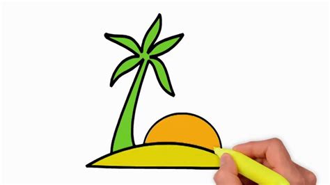 Landscape Drawing For Kids Island - Drawing A Simple Island How To Draw ...