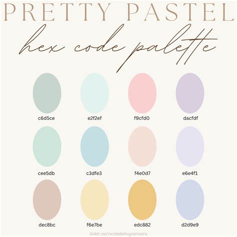 Pretty Pastel Color Palette with Hex Codes and Instructions | Easter ...