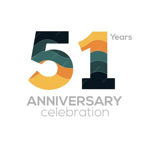 Premium Vector | 51st Anniversary Logo Design, Number 51 Icon Vector ...