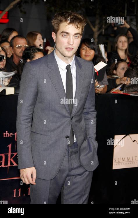 Robert Pattinson at the Los Angeles premiere of 'The Twilight Saga ...