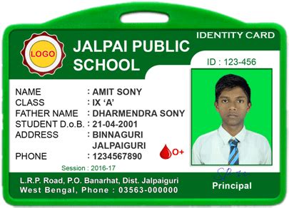 Sh030 - School Id Card Png - Free Transparent PNG Download - PNGkey