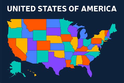 Usa Map Blank Color