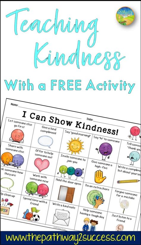 Teaching Kindness with a Free Activity - The Pathway 2 Success