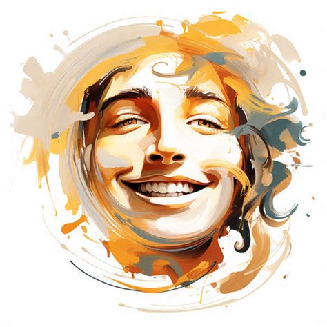 Happy Face Clipart in Oil Painting Style Artwork: HD Vector & 4K – IMAGELLA