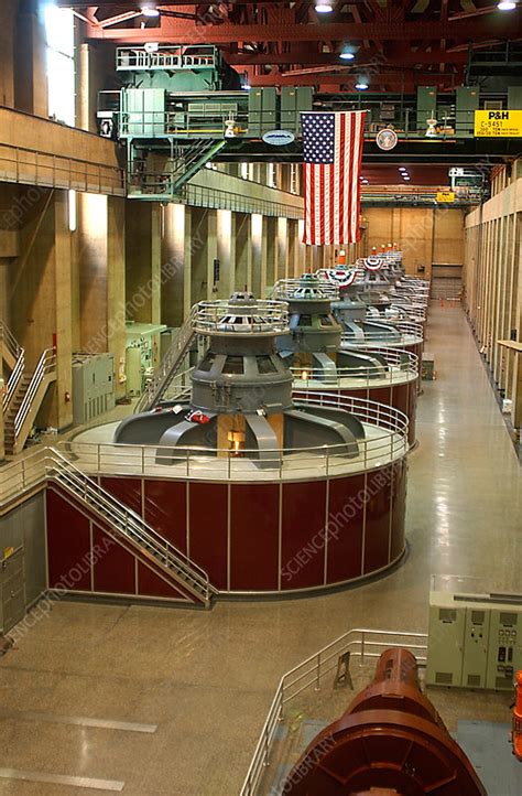 Turbines at the Hoover Dam - Stock Image - T130/0202 - Science Photo Library