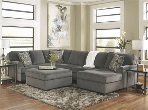 Loric - Smoke - LAF Sofa, Armless Loveseat, RAF Corner Chaise & Ottoman ...