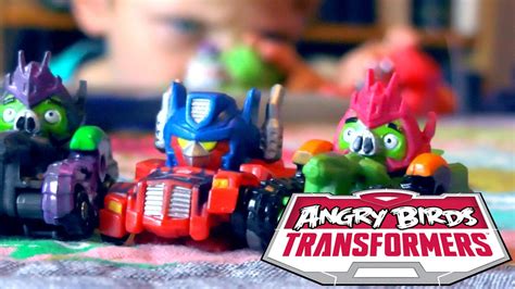 Angry Birds Transformers Toys - Optimus Prime Bird Raceway Unboxed - YouTube