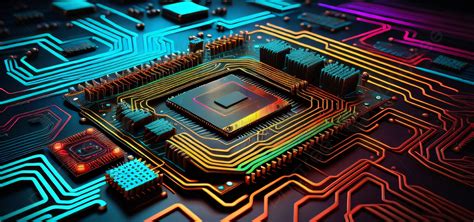 Abstract Technology Background Chip Circuit Cpu Motherboard Vector, Computer Processor ...