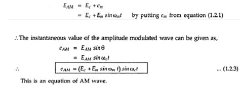 Theory of Amplitude Modulation