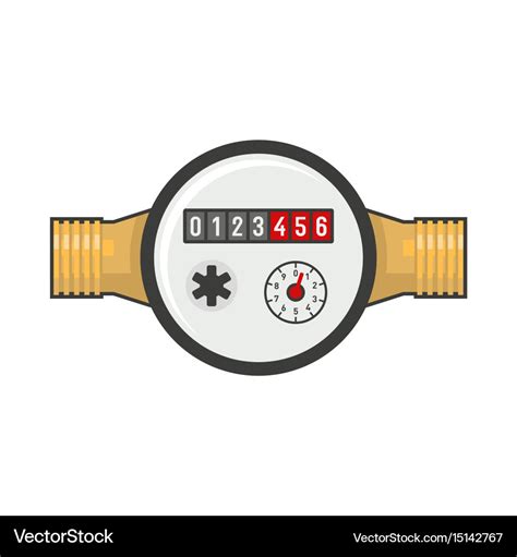 Water meter icon Royalty Free Vector Image - VectorStock