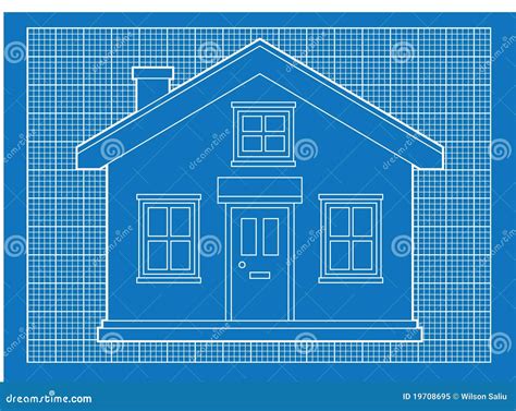 Simple House Blueprints Royalty Free Stock Photo - Image: 19708695