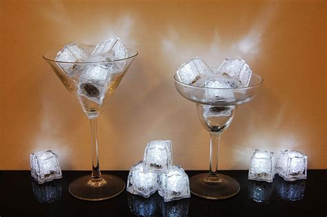 White LiteCubes LED Light Up Glow in the Dark ice cubes