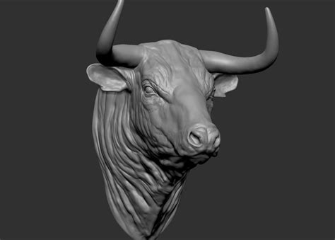 Bull head realistic 3D model - TurboSquid 1399392