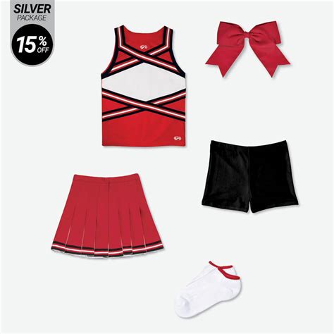 Cheerleading Packages with Uniform, Socks, Poms and Shoes