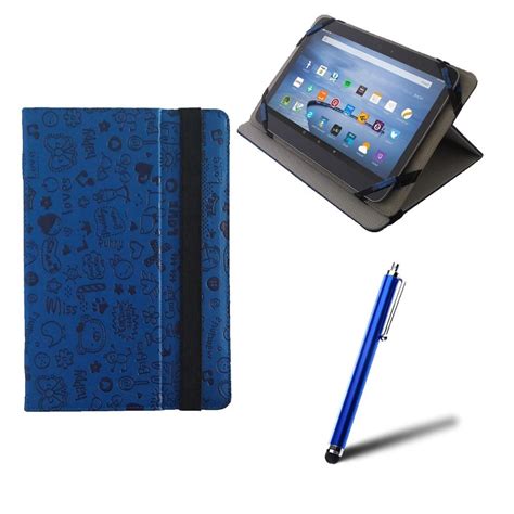 BLUE THEMED CASE & STAND FIT ARGOS ALBA 10" INCH TABLET & OPTIONS SEE ...