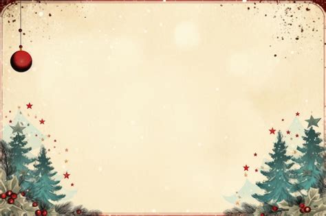 Premium Photo | Retro Christmas card design with empty space in the center