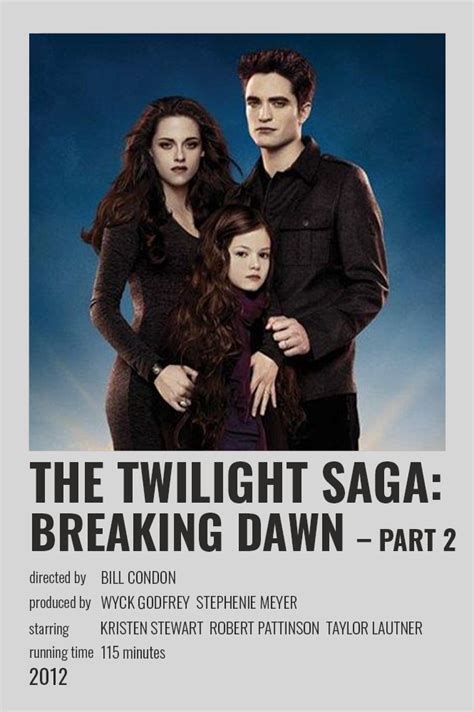 UpdateClassic The Twilight Saga Breaking Dawn Part Movie Poster And Prints Unframed Wall Art ...