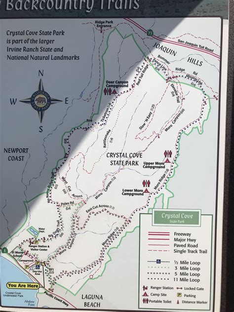 Crystal Cove State Park - Hiking Map | Crystal cove state park, Hiking map, Park trails