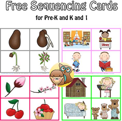 Sequencing Cards and Color Matching for Pre K-K-1 Free PDFs • Wise Owl ...