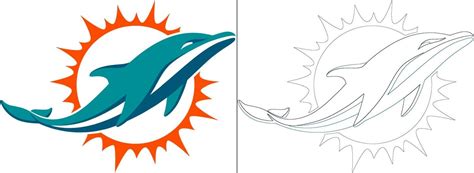 Miami Dolphin Coloring Pages Free - Thekidsworksheet