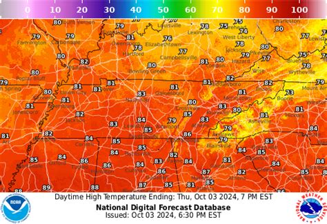 NOAA Graphical Forecast for Tennessee