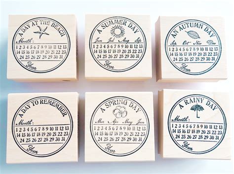 Day Calendar Rubber Stamp – Paper Pastries