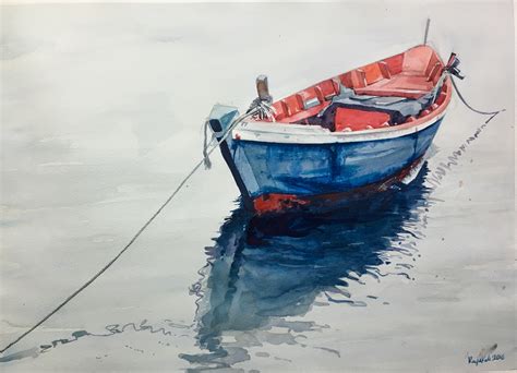 Watercolor Boat at PaintingValley.com | Explore collection of Watercolor Boat