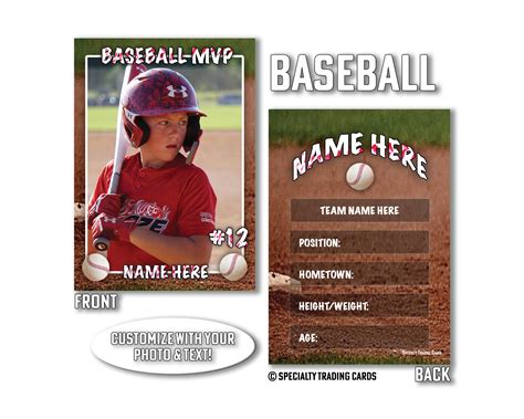 Baseball Trading Card Custom Printed Trading Card - Etsy Canada